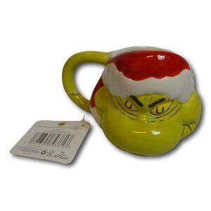 Licensed Grinch Shaped Ceramic Mug 16 Oz Christmas Holiday Cup - NIB